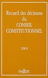 Revue Dalloz-Sirey  / Recueil des décisions du Conseil constitutionnel 2004