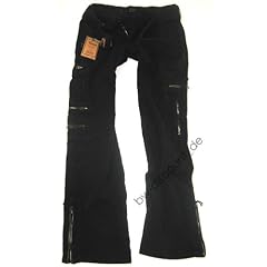L�ssige Damen Cargohose COMBAT schwarz washed 32-44