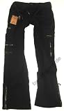Produkt-Bild: L&auml;ssige Damen Cargohose COMBAT schwarz washed 32-44