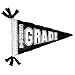 Graduation Pennant Balloon - Black (31