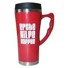 Thermobecher Erste Hilfe Kaffee Becher in Rot mit verschlie�barer Trink - �ffnung Nr 10448900