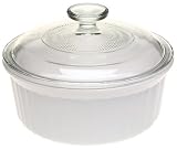 CorningWare French White 1-1/2-Quart Covered Round Dish