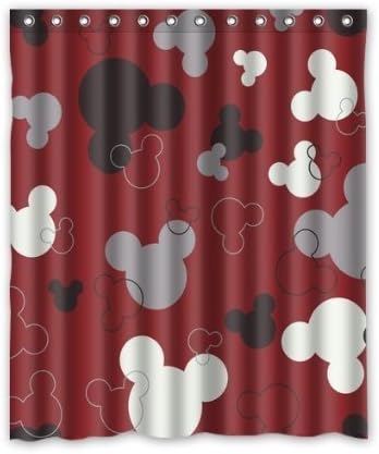 Fashion press Flawless Gorgeous Creative Mickey Mouse Shower Retro Curtain Shower 100% WaterProof Polyester Fabric 60" x 72" Inches Standard