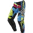 Fox Racing 180 Undertow Youth Boys MotoX Motorcycle Pants w/ Free B&F Heart Sticker Bundle - Green/Blue