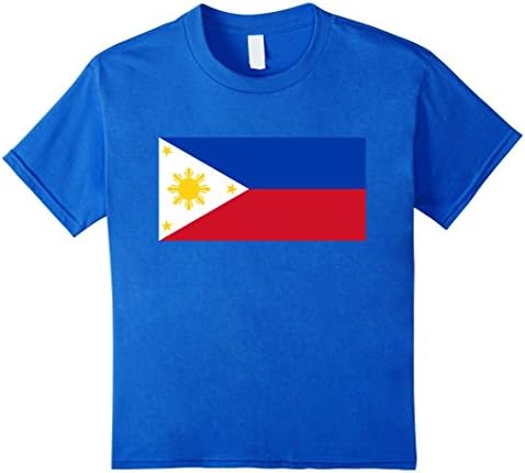 Kids Philippines Flag T-Shirt 8 Royal Blue