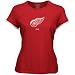 Reebok Detroit Red Wings Red Logo Premise Cap Sleeve Tissue T-shirt