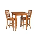 Square Bistro Arts and Crafts Table with 2 Stools