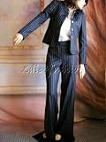 Giorgio Armani - $3950 GIORGIO ARMANI Navy Stripe Jacket Pants Suit 12