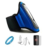 Blue Durable Moisture Resistant Neoprene Protective Exercise Workout Armban ....