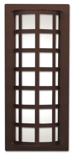 101 Outdoor Light Wall Fixture in Bronze & White Glass