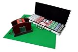 Pack Poker - malette Dice 500 jetons 5 couleurs + Mélangeur + tapis