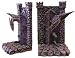 Dragons at Castle Doors Set Stone Bookends Book Ends