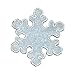 ID 8122 Fuzzy Snowflake Patch Winter Christmas Ice Embroidered Iron On Applique