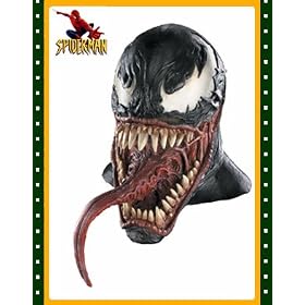 Venom Spiderman Adult Mask Halloween Marvel Comic Book Costume