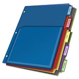 Cardinal Expanding Pocket Poly Divider, 5-Tab, Multi-Color (84012CB)