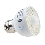 AGPtek® E27 54 LED PIR Occupancy Motion Sensor Pure White Light Bulb Lamp