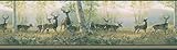 Brewster 145B03853 Northwoods Lodge Running Black Deer Border Wallpaper [並行輸入品]