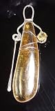 Natural Enhydro Amber/Insect with Citrine Pendant