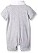 Calvin Klein Baby-Boys Romper, Gray, 0-3 Months