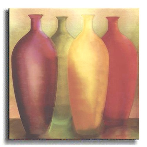 Four Vases by Deborah Jones Premium Stretched 