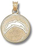 San Diego Chargers Bolt Round 5/8 Charm/Pendant -14K/10K, Stainless Steel or Gold Plated