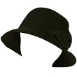 UPF 50+ Ladies Summer Big Ribbon Bow Cloche Bell Bucket Sun Hat Cap 57cm Black