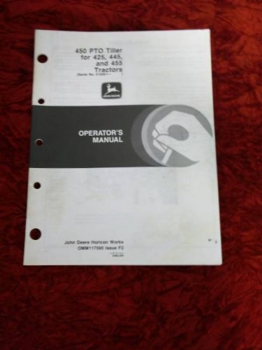 John Deere 450 PTO Tiller 425/445/455 OEM OEM Owners Manual