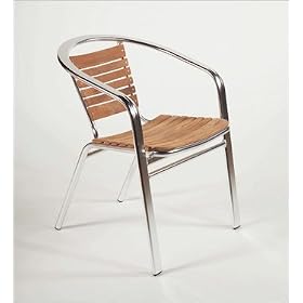 Euro Style Shirley Indoor Outdoor Chair; Natural Wood SET OF 6 by Euro Style