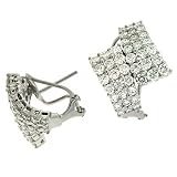 14k White 3.2 Ct Diamond Earrings