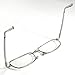 Silver Folding Foldable Full Frame Rim Reading Glasses Eyeglasses Eyewear + Carrying Protective Hard Case +2.00