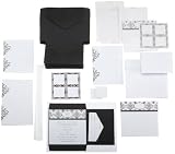 Wilton Black & White Scroll Monogram Pocket Invitation Kit