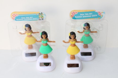 Solar Powered Dancing - HULA GIRL (4 Pack) - Bubble Packages