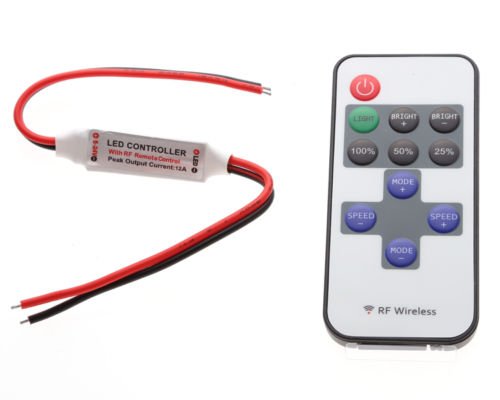 Smrroy er 5sd DC 12V 11 Keys RF Remote Controller Mini Dimmer for Led Single Color Strip