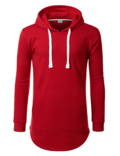 Aiyino Mens Hipster Long Sleeve Kangaroo Pocket Hoodies Sweatshirts Jacket
