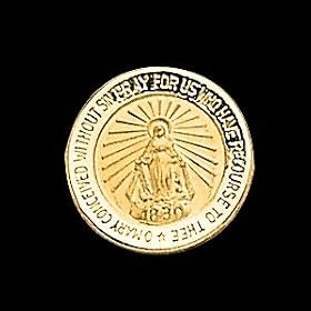 15.00 Mm 14K Yellow Gold Miraculous Lapel Pin by 