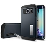 Galaxy S6 Edge Case, Spigen&reg; [Slim Armor] AIR CUSHION [Metal Slate] Air Cushioned Corners / Dual Layer Protective Case for Galaxy S6 Edge (2015) - Metal Slate (SGP11426)
