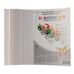 Feuille Plastique Fou Blanc 20x26 - Pochette De 7 [Jouet]