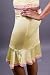 Silk Knit Slip/Skirt - yellow with pink lace