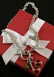 18K Gold Plated Cherry Cherries Toggle Necklace Thick Heavy