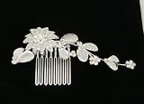 Small Butterflies Flowers And Silvery Leaves comb for Weddings, Proms, quinceanera or pageants Reviews