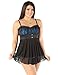 Coquette Women's Padded Cup Babydoll and G-String Set