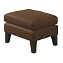 Metropolitan Upholstered Ottoman - Chocolate