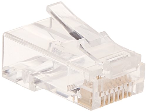 Monoprice cat6 plug solid w/insert 50u 100pcs/bag