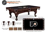 PT9-ECFL 9' Elmhurst Legs and Cinnamon Finish Pool Table with Philadelphia Flyers
