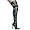 black stretch pu w/zip