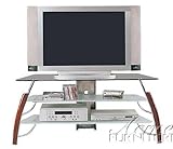 IMAGE OF Plasma LCD TV Stand Chrome Cherry Finish