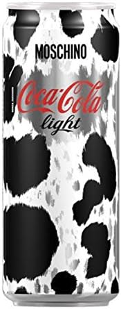 EXPIRED Coca-Cola Light Sleek Can, MOSCHINO MOSCHINO "Cow Print" Italian Packaging - For Collectors Only - Not For Consumption
