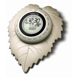 Bedol Nature Leaf World Clock Silver