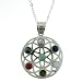 Chakra Pendant Necklace with Inlayed Amethyst, Lapis, Blue Lace Agate, Green Aventurine, Tigereye, Red Jasper, and Hematite