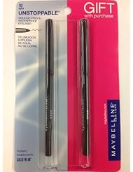 Maybelline Unstoppable Eyeliner Onyx Black #10 Smudge-Proof & Water-Proof Double Pack